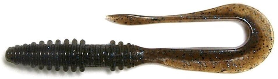 Твистер KEITECH Mad Wag Mini 2.5" #207 Green Pumkin PP / Blue 6.3см 0.6гр 12шт/уп