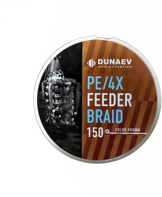 Плетеный шнур DUNAEV FEEDER BRAID PE X4 150м коричневый 0,20мм Плетеный шнур DUNAEV FEEDER BRAID PE X4 150м коричневый 0,20мм