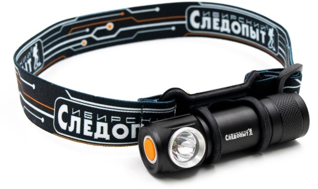 Фонарь налобный "СИБИРСКИЙ СЛЕДОПЫТ-Тензор", съемный, 1 LED, аккум. 220В, USB