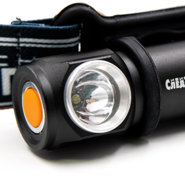 Фонарь налобный "СИБИРСКИЙ СЛЕДОПЫТ-Тензор", съемный, 1 LED, аккум. 220В, USB