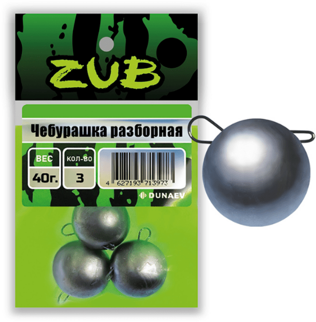 Груз ZUB Чебурашка разборная 40г. 3шт/уп Груз ZUB Чебурашка разборная 40г. 3шт/уп