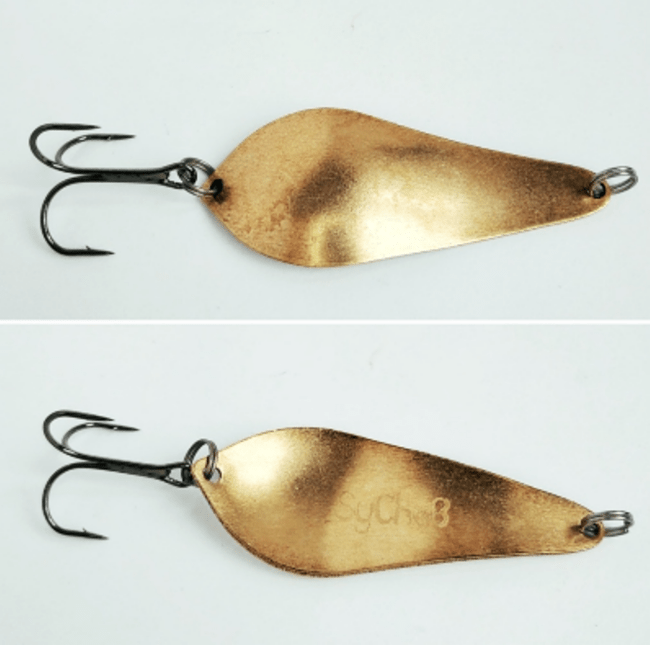 Блесна колеблющаяся РУССКАЯ ПРИМАНКА Атом 7см 10гр #латунь матовая