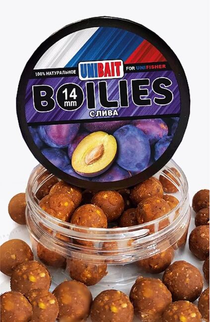 Бойлы Unibait вареные 14мм Слива