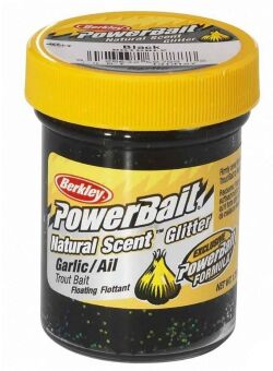 Паста форелевая Berkley Powerbait Natural Scent Glitter Trout Bait (50г) Garlic Black 1313127 Паста форелевая Berkley Powerbait Natural Scent Glitter Trout Bait (50г) Garlic Black 1313127