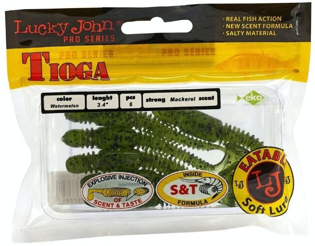 Виброхвост LUCKY JOHN Pro Series Tioga 3.4" 86мм #PA01 6шт/уп 140127-PA01 Виброхвост LUCKY JOHN Pro Series Tioga 3.4" 86мм #PA01 6шт/уп 140127-PA01