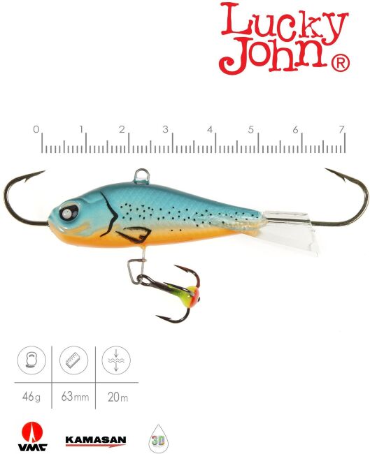 Балансир Lucky John BALTIC 6 с тр. 60мм/53 блистер