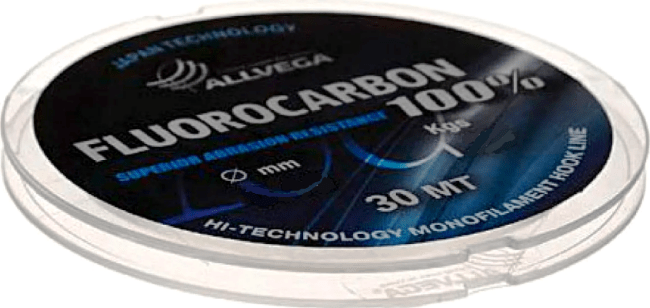 Флюорокарбон ALLVEGA FX Fluorocarbon 100% 30м 0,30мм 8,76кг Флюорокарбон ALLVEGA FX Fluorocarbon 100% 30м 0,30мм 8,76кг