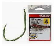 Крючок офсетный OWNER 5172P-04 Wacky Hook зеленый 9шт/уп