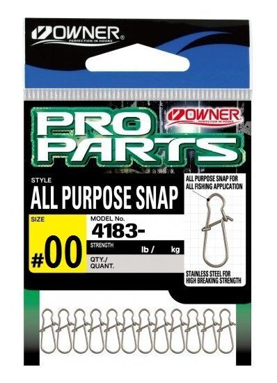 Застежка OWNER 4183-00 PRO Parts All Purpose Snap №00 8.9кг стальной 12шт/уп