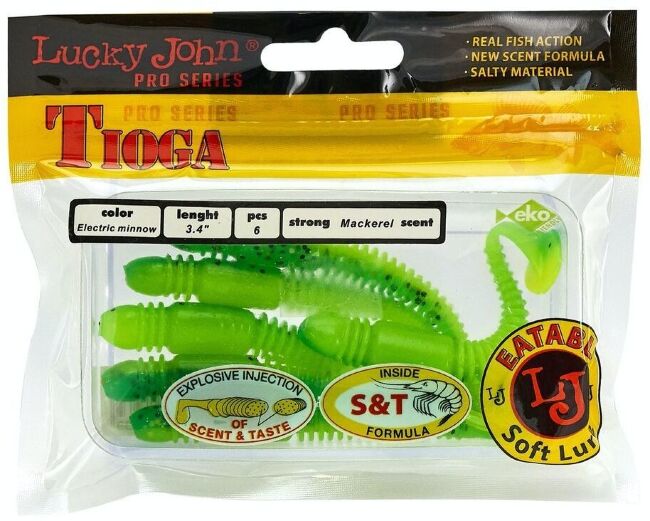Виброхвост LUCKY JOHN Pro Series Tioga 3.4" 86мм #T18 6шт/уп 140127-T18 Виброхвост LUCKY JOHN Pro Series Tioga 3.4" 86мм #T18 6шт/уп 140127-T18