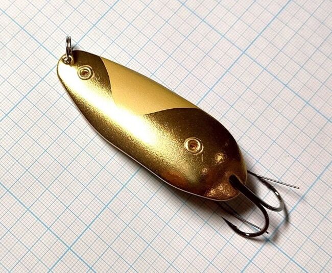 Блесна колеблющаяся Нижегородская блесна Лягушка 28гр # золото (незацепляйка)