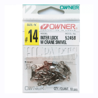Вертлюжок двойной с застежкой OWNER Inter Lock W Crane Swivel №14 14.4кг 10шт/уп 52458-14 Вертлюжок двойной с застежкой OWNER Inter Lock W Crane Swivel №14 14.4кг 10шт/уп 52458-14