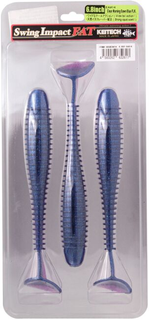 Виброхвост KEITECH Swing Impact FAT 6.8" EA#14T Clear Morning Dawn Blue FLK 17см 36.5гр 3шт/уп