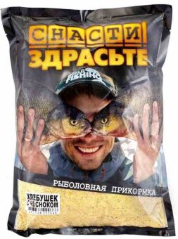 Прикормка Миненко Снасти Здрасьте ХЛЕБУШЕК С ЧЕСНОКОМ 0,8 кг