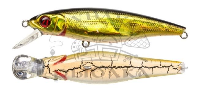 Воблер PONTOON21 GreedyGuts 55F-SR 55мм 3.9гр  0,5-0,8м 402 CB Crash HG Black&Gold