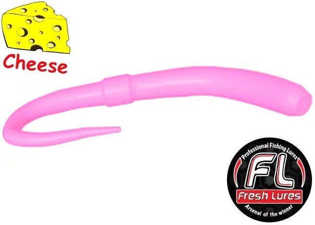 Силиконовая приманка FRESH LURES FlipWorm 3.1”/77мм Сыр #121 10шт/уп