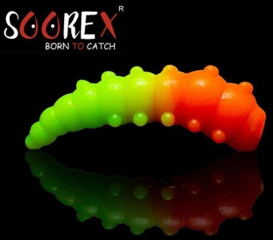 Силиконовая приманка SOOREX PRO Major 42мм 1.9гр Сыр #307 Оранжевый-Шартрез/Orange-Chartreuse 6шт/уп