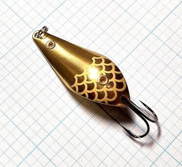 Блесна колеблющаяся Нижегородская блесна Атом 18гр #золото (незацепляйка) Блесна колеблющаяся Нижегородская блесна Атом 18гр #золото (незацепляйка)