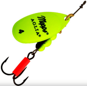 Блесна вращающаяся MEPPS Aglia Fluo Chartreus №4 9гр