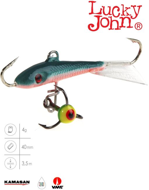 Балансир Lucky John FIN 3 с тр. 40мм/54 блистер Балансир Lucky John FIN 3 с тр. 40мм/54 блистер