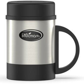 Термокружка BIOSTAL с пластиковой ручкой 0.37л NM-105A