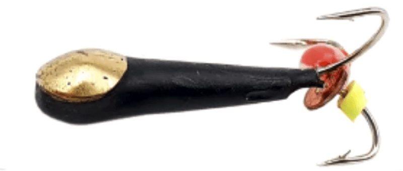 Мормышка вольфрам WORMIX Чертик Высокий с золотой коронкой 1. 5 гр.Ø3.0мм Мормышка вольфрам WORMIX Чертик Высокий с золотой коронкой 1. 5 гр.Ø3.0мм