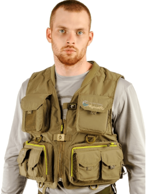 Жилет рыболовный AQUATIC Ж-02 регулируемый хакки р-р:54-58