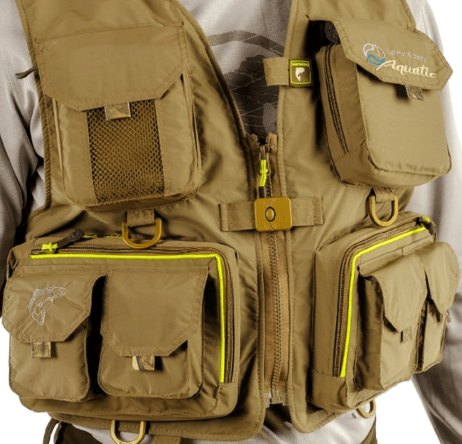 Жилет рыболовный AQUATIC Ж-02 регулируемый хакки р-р:54-58