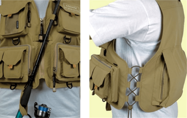 Жилет рыболовный AQUATIC Ж-02 регулируемый хакки р-р:54-58