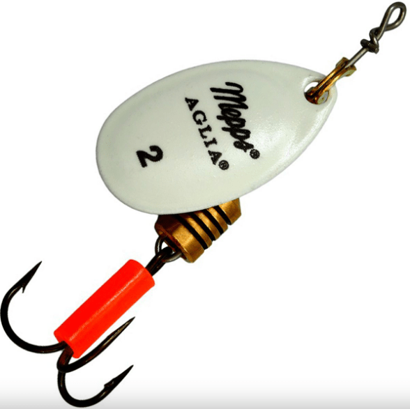 Блесна вращающаяся MEPPS Aglia Fluo Blanc №2 4,5гр
