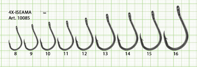 Крючок FISH SEASON 4X-Iseama-Ring №12 колечко черный 8шт/уп 10085-12F