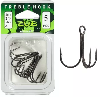 Крючок Тройник ZUB 401 #2/0 (5 шт/уп) Крючок Тройник ZUB 401 #2/0 (5 шт/уп)