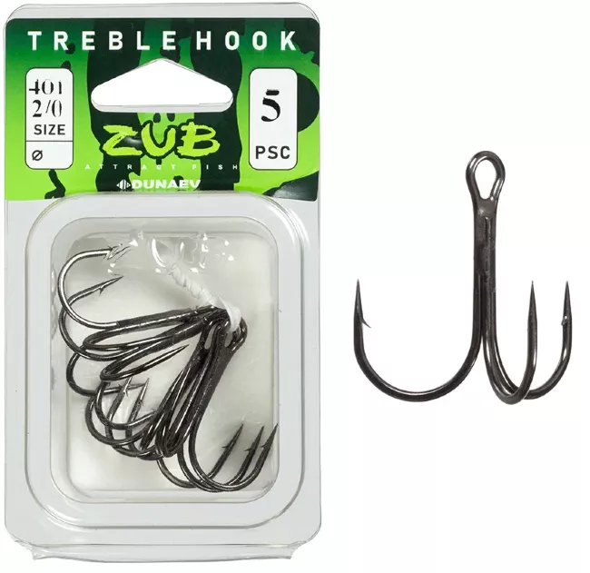 Крючок Тройник ZUB 401 #2/0 (5 шт/уп)