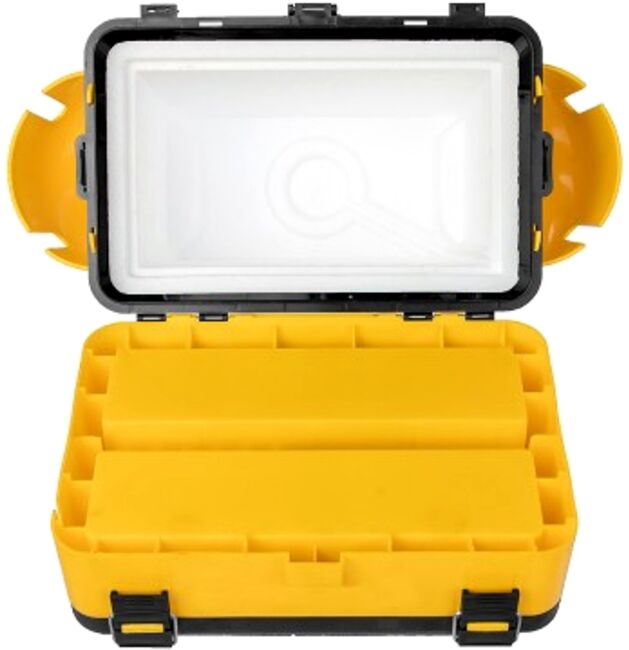 Ящик  Helios FishBox Thermo с термоконтейнером (19л/8,5л) черно-желтый