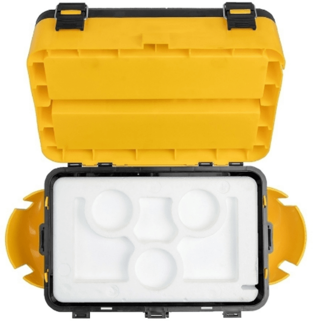 Ящик  Helios FishBox Thermo с термоконтейнером (19л/8,5л) черно-желтый