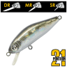 Воблер PONTOON21 CrackJack 38SP-SR 38мм 2.4гр 0,5-0,8м R51 Silver Shad