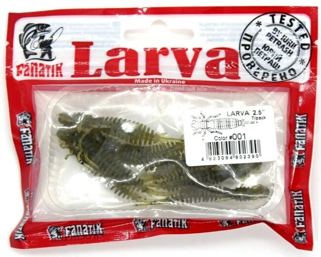 Cиликоновая приманка Fanatik Larva 2.5 (6.3cм) 001