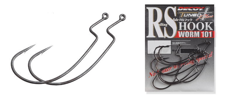 Крючок офсетный DECOY Worm101 RS Hook #1 серебристый 8шт/уп