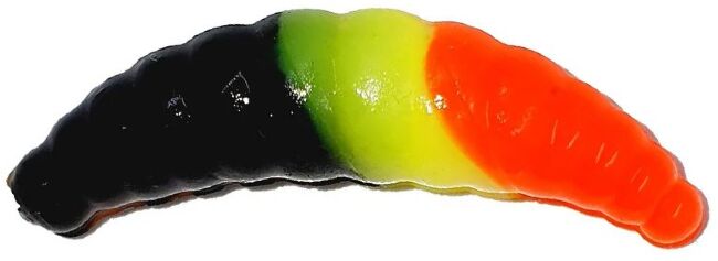 Силиконовая приманка COOL PLACE Maggot 1.6" Сыр #черный/желтый/красный 10шт/уп