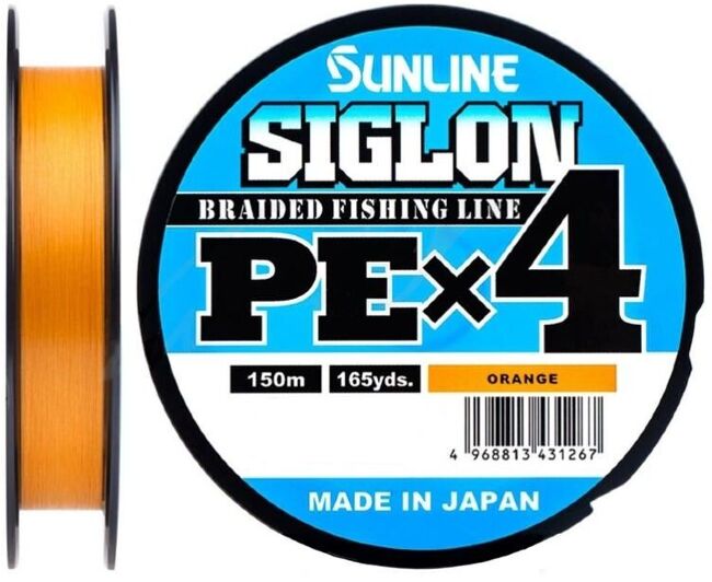 Плетёный шнур SUNLINE Siglon PEx4 150м #0.6/0.132мм 10lb/4.5кг оранжевый Плетёный шнур SUNLINE Siglon PEx4 150м #0.6/0.132мм 10lb/4.5кг оранжевый