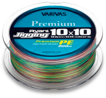 Плетёный шнур Varivas Avani Jigging 10X10 Premium PE #0.8  200м, многоцветный