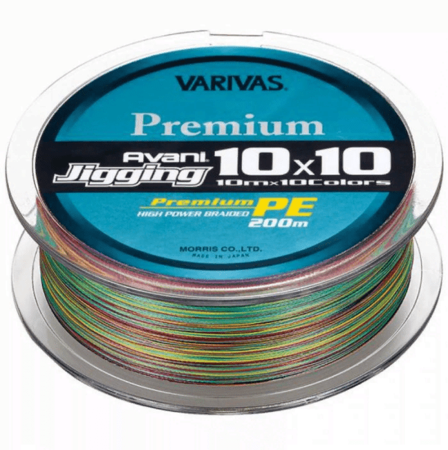 Плетёный шнур Varivas Avani Jigging 10X10 Premium PE #0.8  200м, многоцветный
