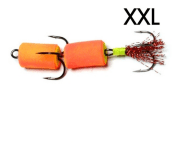 Приманка ППУ составник с тройником КОНТАКТ Мандула XXL Желто/красный 2шт/уп