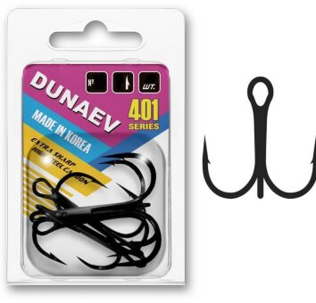 Крючок тройной DUNAEV 401 #1 6шт/уп Крючок тройной DUNAEV 401 #1 6шт/уп