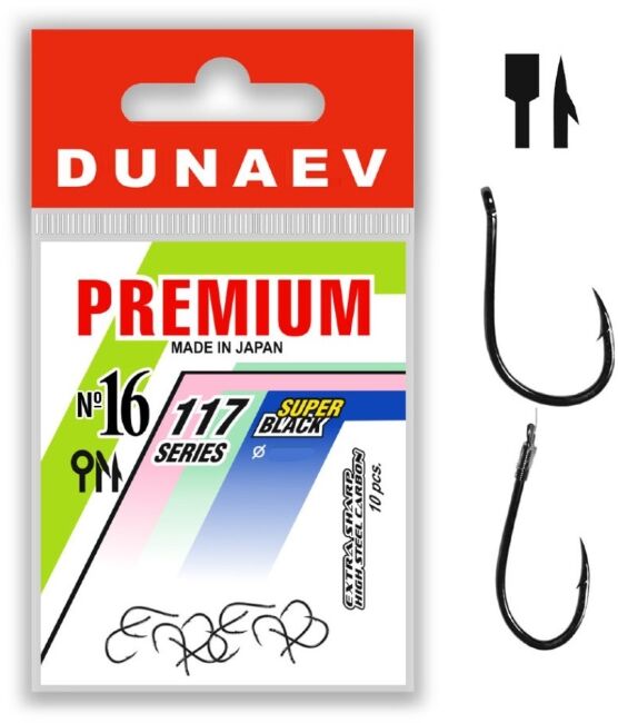 Крючок DUNAEV Premium 117 #16 Ø0.60мм 10шт/уп