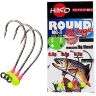 Джиг-головка вольфрам HIKO Round Magic крючок: MG-3 №6, 0.50гр, #Шартрез 3шт/уп