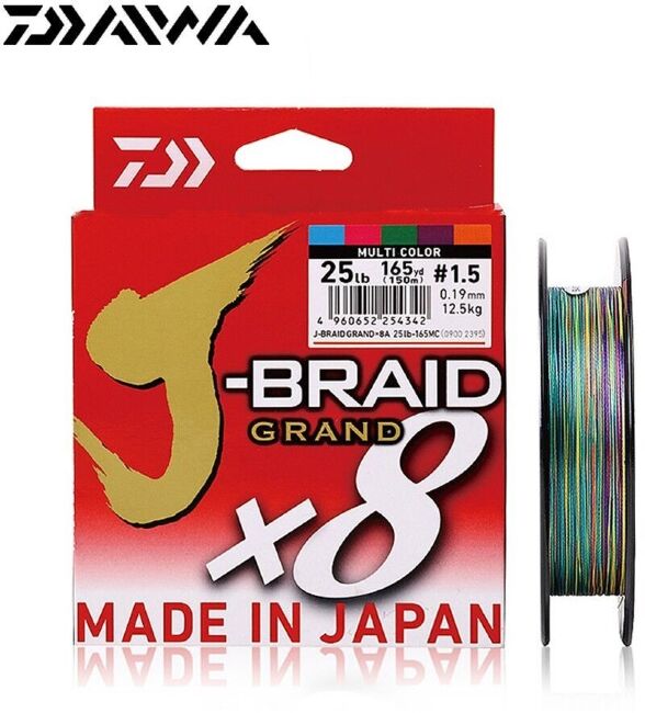 Плетёный шнур DAIWA J-Braid GRAND X8 0.28мм 150м Multicolor