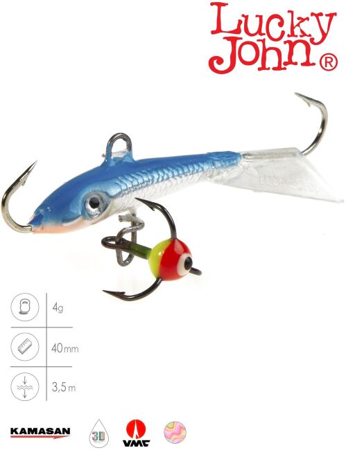 Балансир Lucky John FIN 3 с тр. 40мм/15H блистер