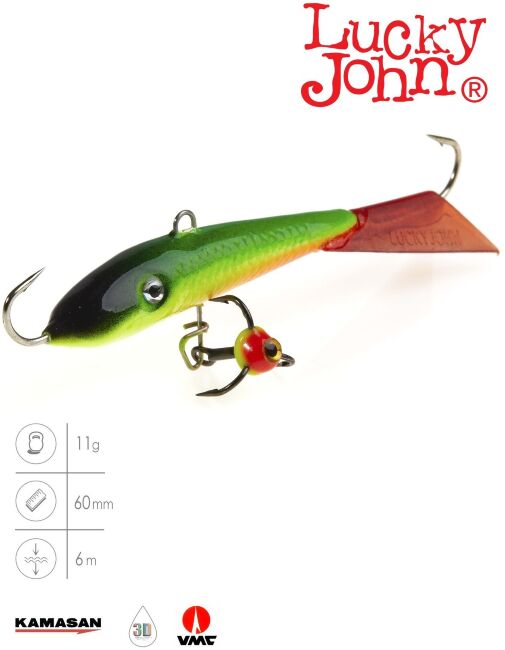 Балансир Lucky John FIN 4 с тр. 60мм/26RT блистер Балансир Lucky John FIN 4 с тр. 60мм/26RT блистер