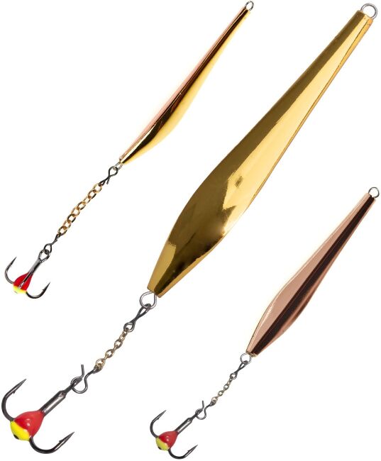 Блесна вертикальная зимняя Lucky John DOUBLE BLADE с цепочкой и тройником 60мм GC блистер Блесна вертикальная зимняя Lucky John DOUBLE BLADE с цепочкой и тройником 60мм GC блистер